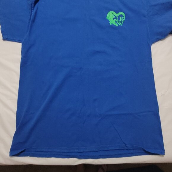 Royal Blue T-shirt Lake Waccamaw North Carolina Size Large Alligator - Picture 3 of 8